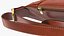 Brown Leather Waist Bag Folded 3D model