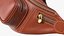 Brown Leather Waist Bag Folded 3D model