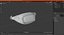 Brown Leather Waist Bag Folded 3D model