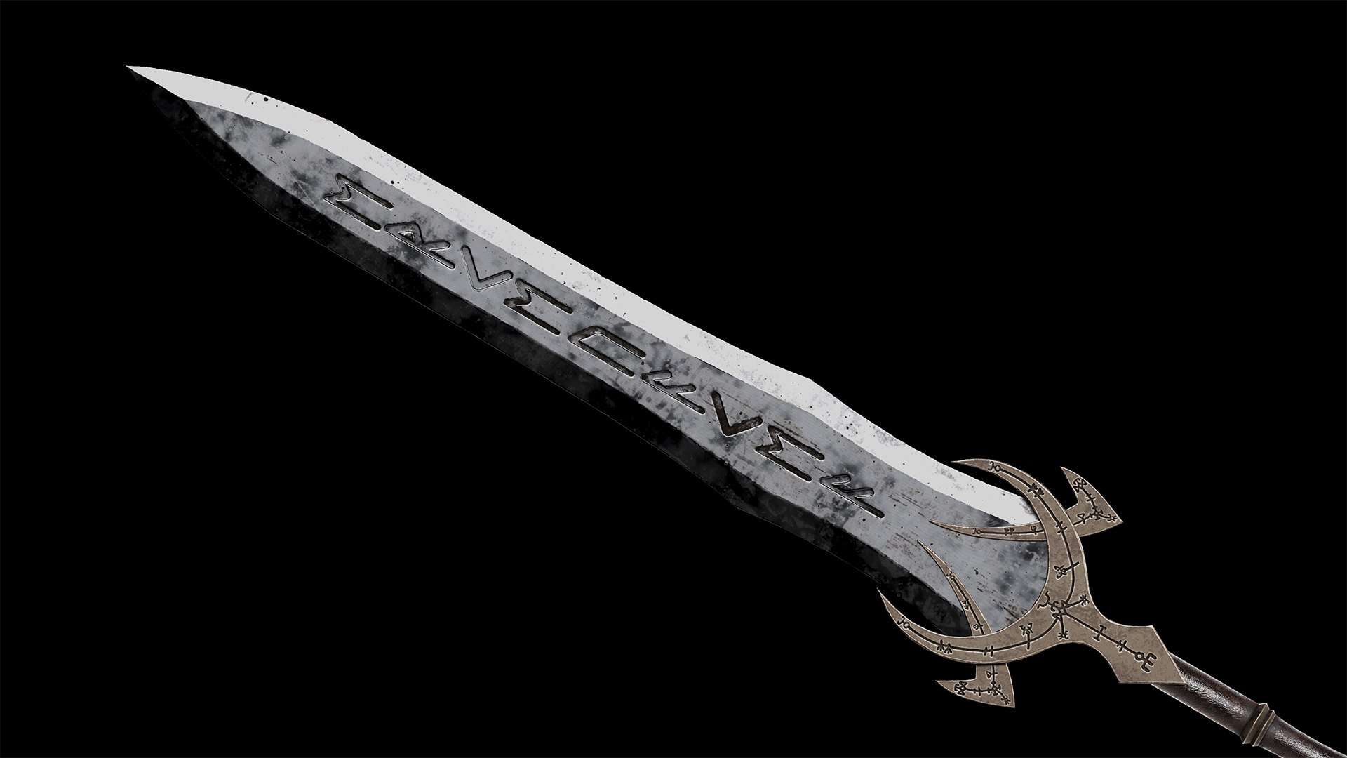 Runic Sword Game Ready 3D Model - TurboSquid 2232525