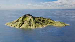 Island Mountain 1 3D model