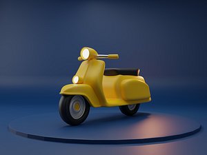 Scooter Cartoon 3D model 3D model