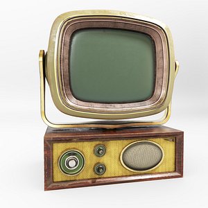 3D model retro vintage tv