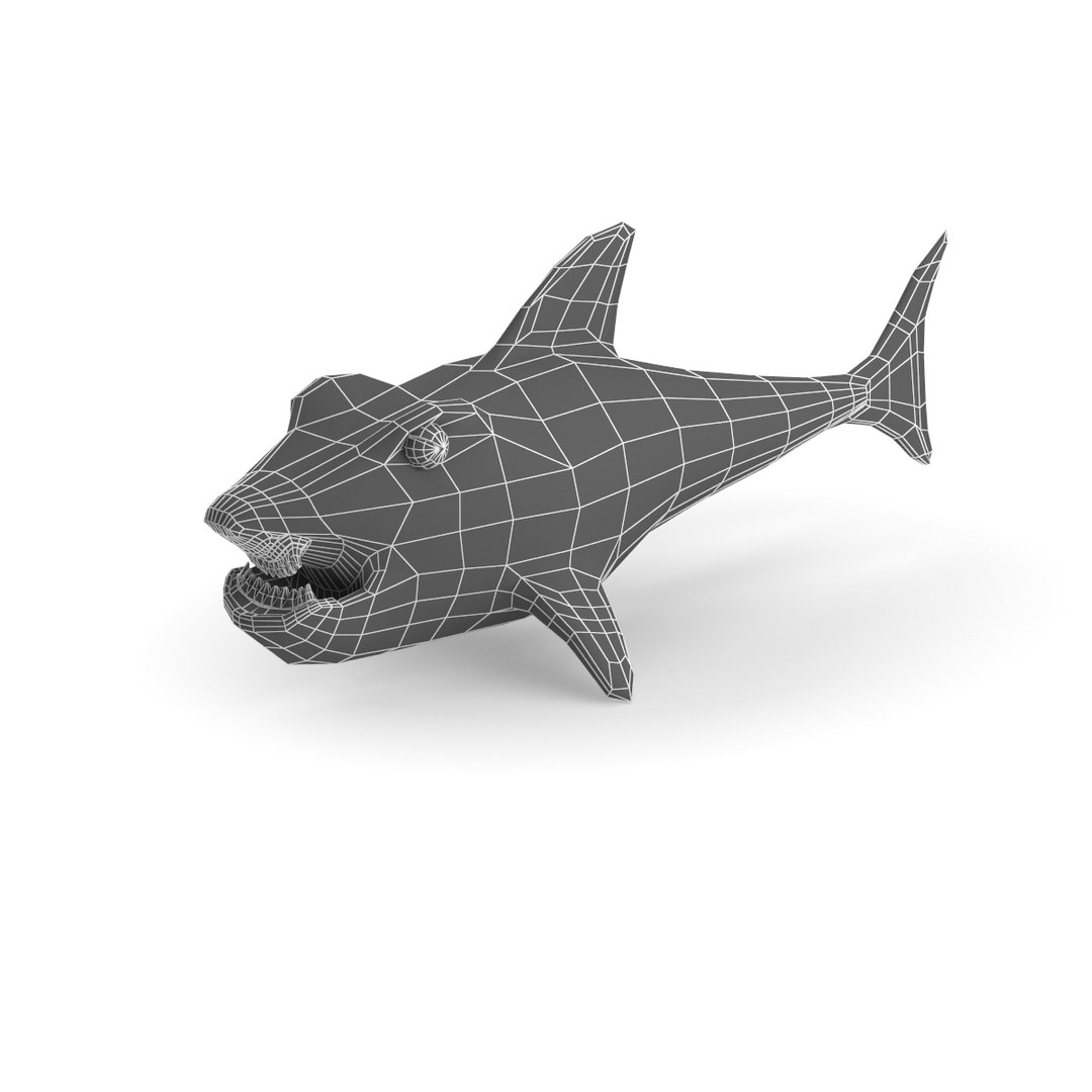 Cartoon Shark Rigged 3d Dxf