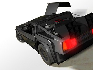 3d model lorean time machine