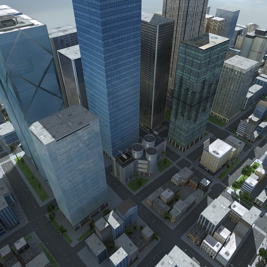 city street los angeles 3d model