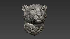Cheetah head bust