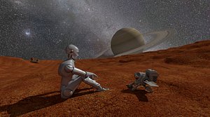 3d scenario robot stars