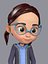 Мультяшная оснастка Маленькая девочка Пинки Персонаж 3D Модель