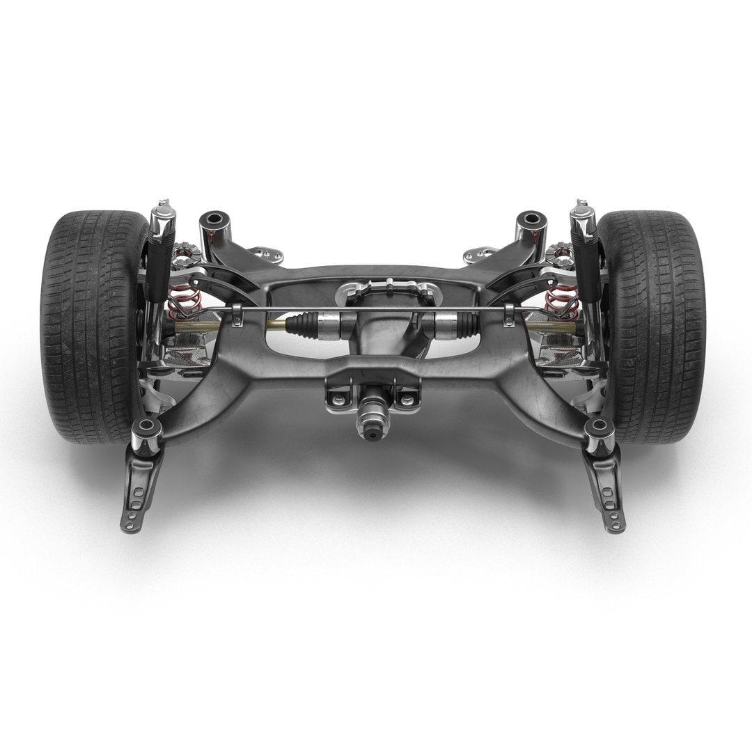 Sedan Axle Modeled 3d 3ds