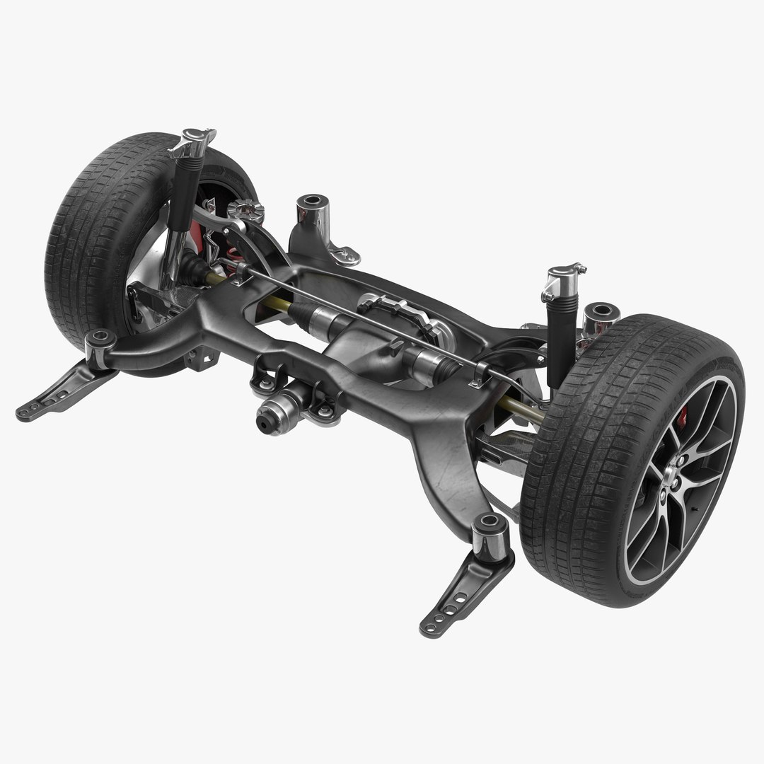 Sedan Back Axle 3D Model 3D model preview
