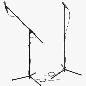 3D Microphone 1 Scane Stand collection model