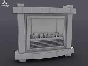 electric fireplace free 3d model