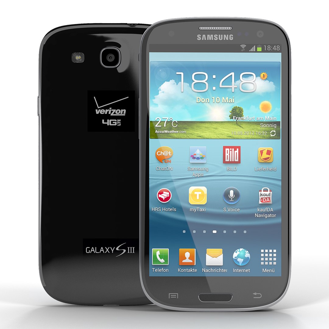 Samsung Galaxy S III Black 3D Model 3D model preview