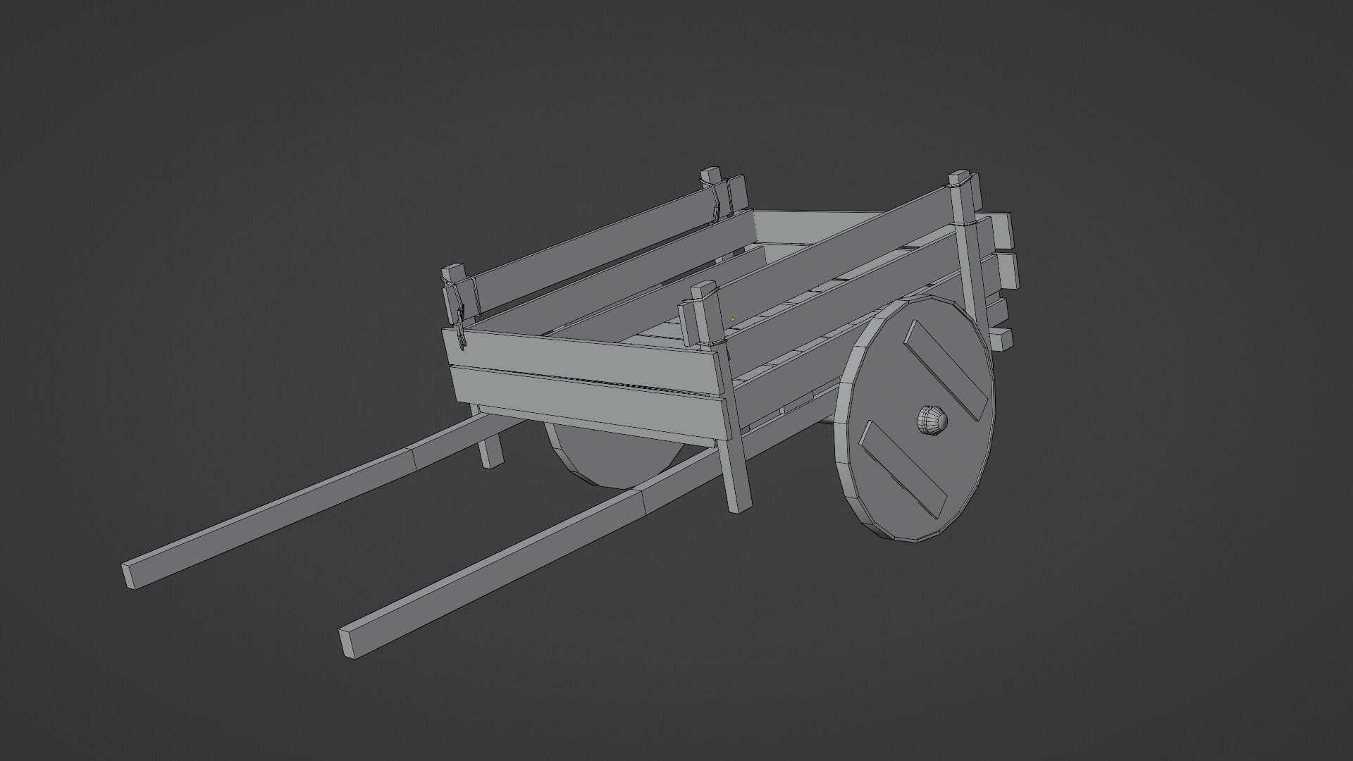 3D Medieval Handcart Model - TurboSquid 2241429