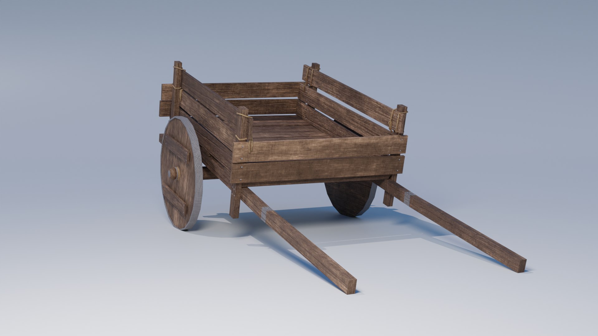 3D Medieval Handcart Model - TurboSquid 2241429