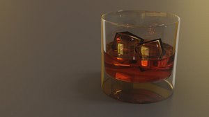 whiskey glass 3D