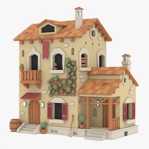 Low Poly House 04 3D model