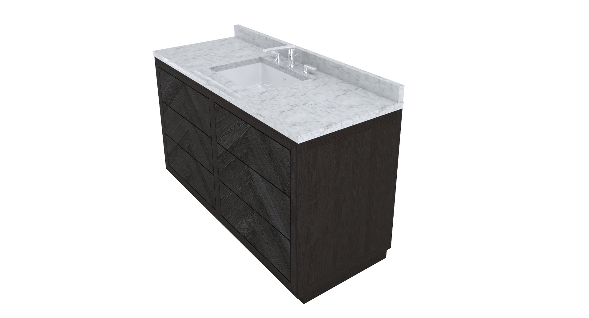 restoration hardware herringbone vanity 3d max