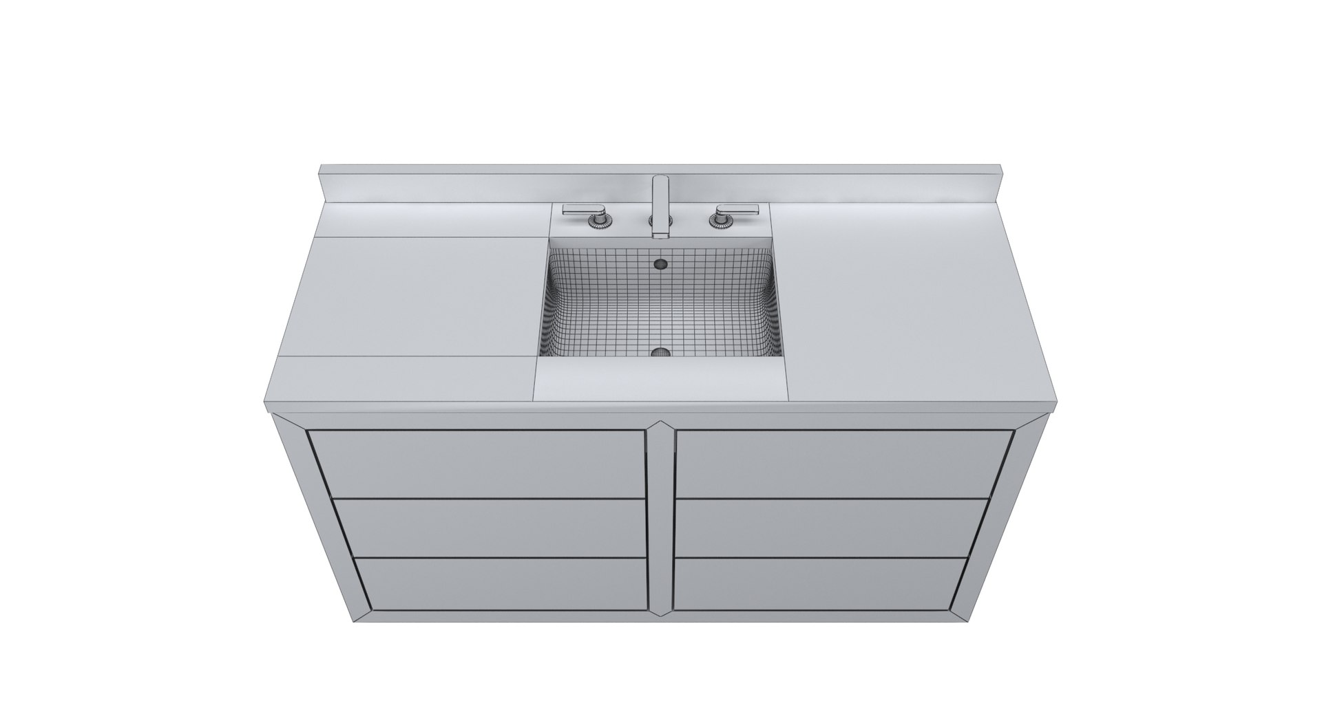 restoration hardware herringbone vanity 3d max