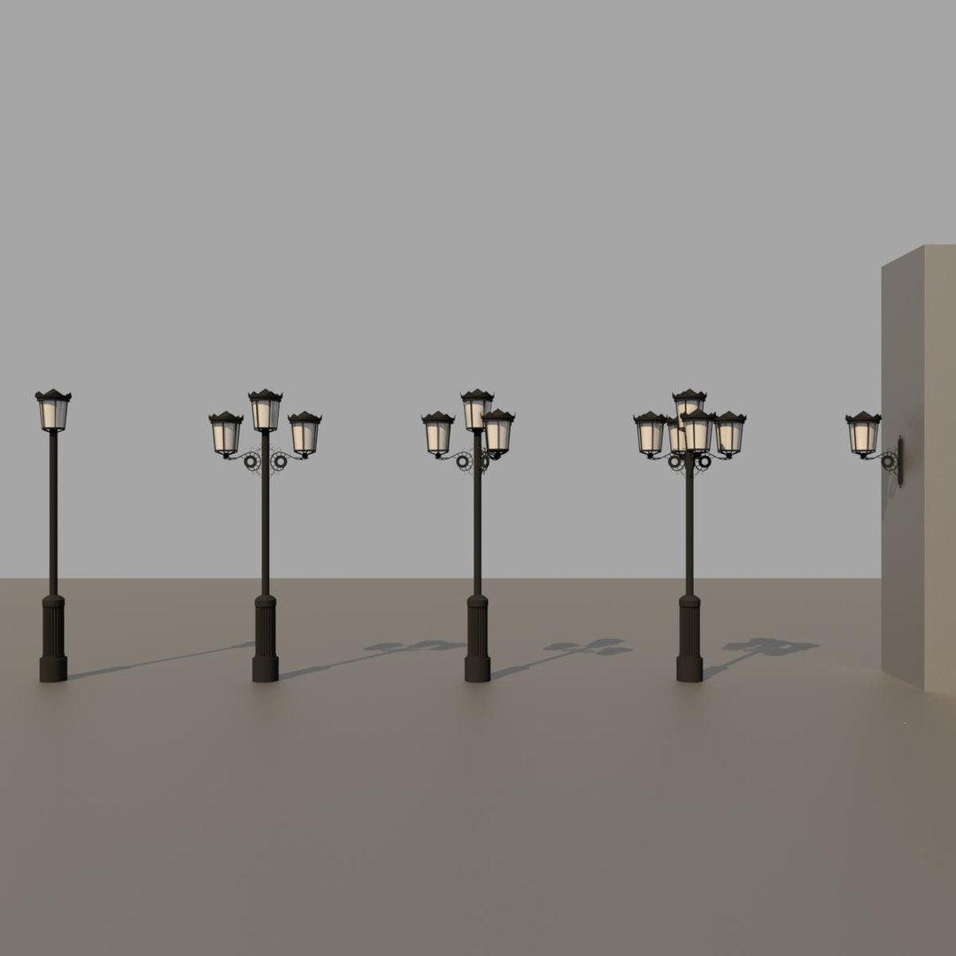 3D Classical Street Lights Model - TurboSquid 1159635