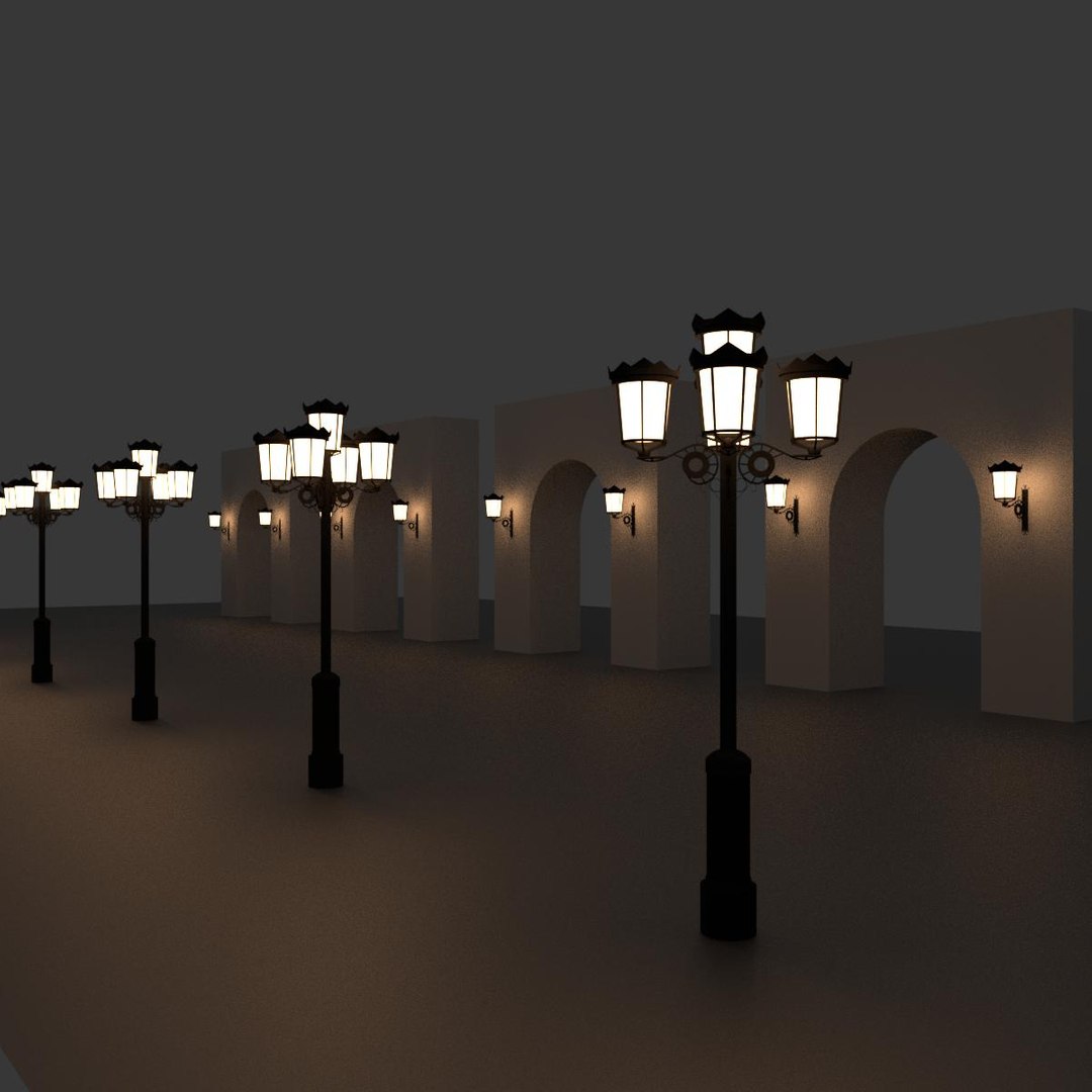3D Classical Street Lights Model - TurboSquid 1159635