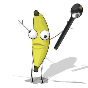 free banana man bananaman 3d model