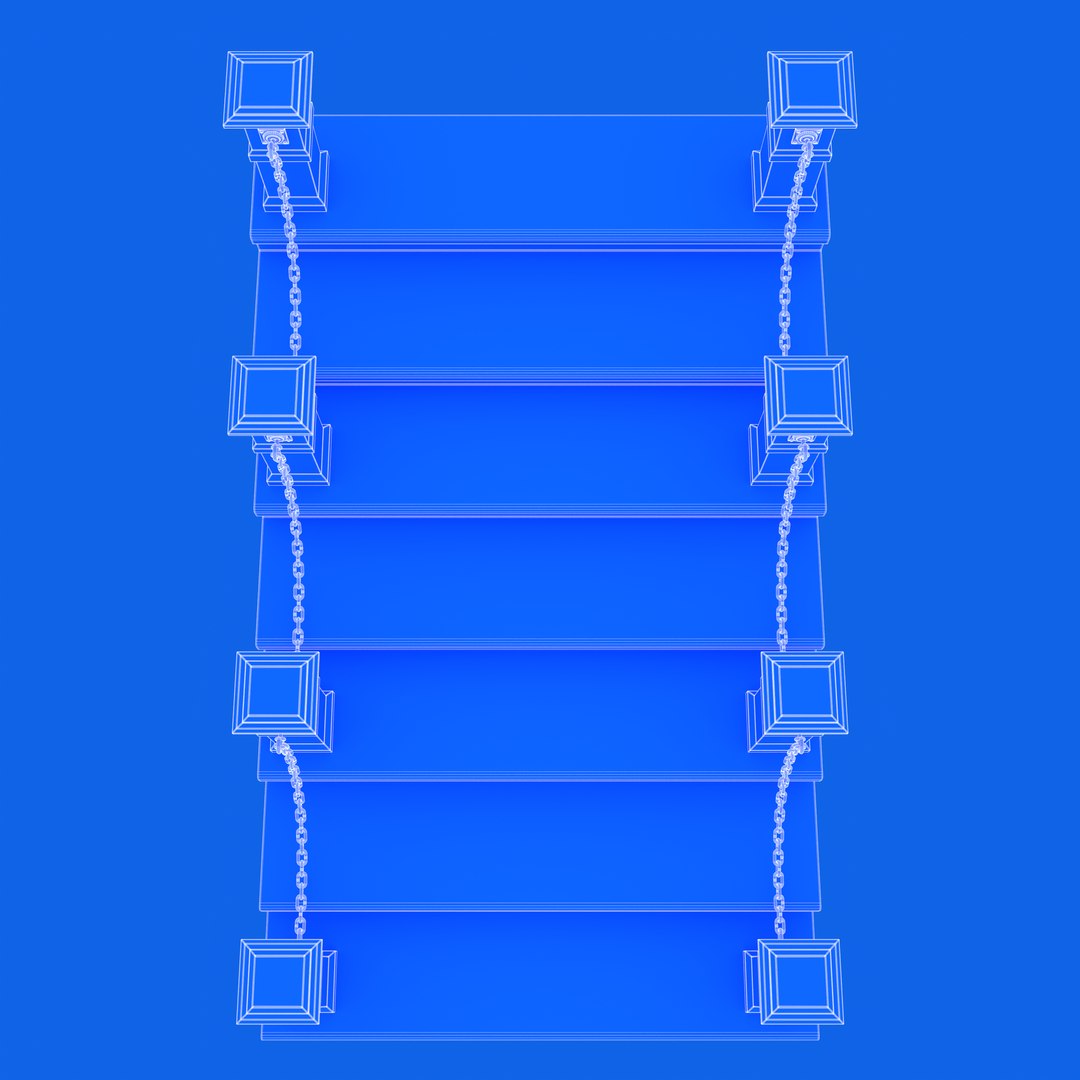 Stairs With Rusty Chains 3D Model - TurboSquid 2417278