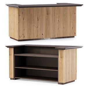 Soke wooden bar counter 3D