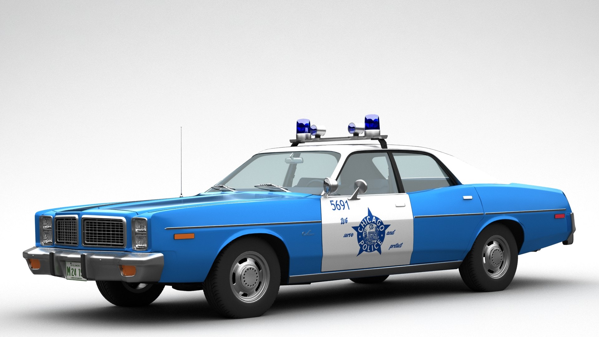 Dodge Monaco Police 1977 3D Model - TurboSquid 2075936