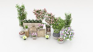 3D model Garden Landscape Planting 3D Model-10