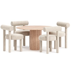 3D model chair gropius and Asplund Palais Royal table