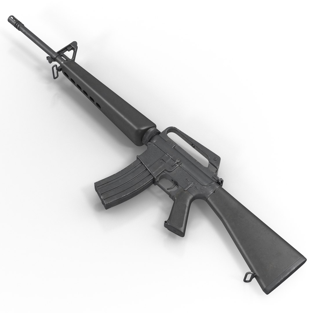 Assault Rifle M16 4 3D model preview