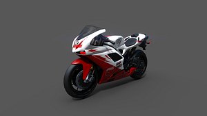 Generic 2000s Sport Bike X2 3D Low Poly Model With 4k PBR Textures