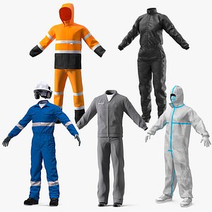 Industrial Protective Clothing Collection 3 3D