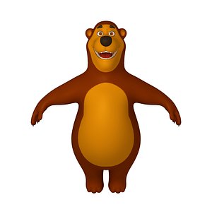 3D bear cartoon toon model