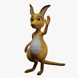 Kangaroo rigged 3d model