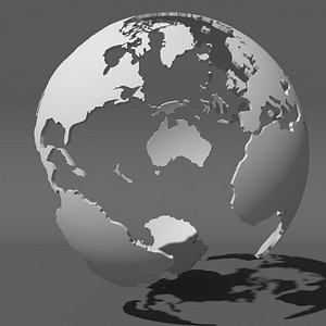 3d globe stylized