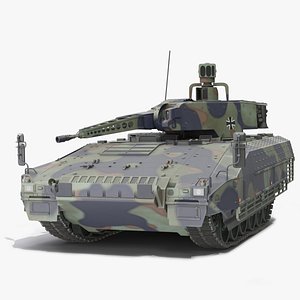 3D Puma German IFV Military Tank Green Rigged