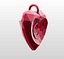C-K 3D-Printable Valentine Crystal-Heart-TwoLetters Pendant