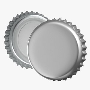 Silver bottle cap 3D