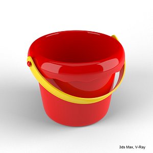 3d children s toy bucket model