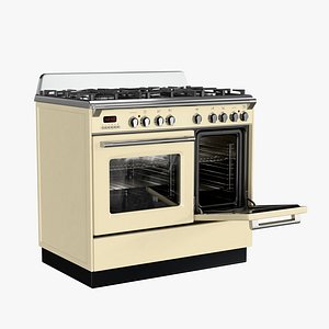 3D model Gas Range Cream