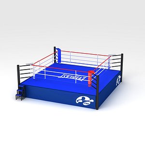 3D model boxing ring
