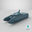 3D Military Missile Vessel Class Corvette
