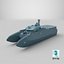 3D Military Missile Vessel Class Corvette