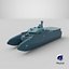 3D Military Missile Vessel Class Corvette