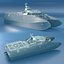3D Military Missile Vessel Class Corvette