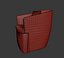 Modern Armchair low poly red