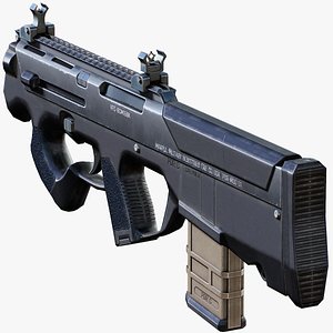 3D Magpul Personal Defense Rifle - Mobile Ready Low Poly